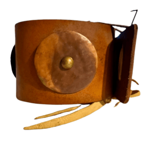 Vintage Hand-Crafted Wide Leather Belt item