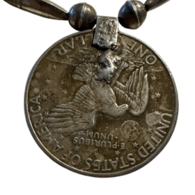 Vintage Hand-Strung U.S. Coin Pendant Necklace item