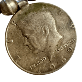 Vintage Hand-Strung U.S. Coin Pendant Necklace item