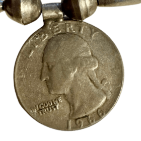 Vintage Hand-Strung U.S. Coin Pendant Necklace item