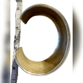 Wide Stamped Sterling Silver Cuff Bracelet by Randy Hoskie item
