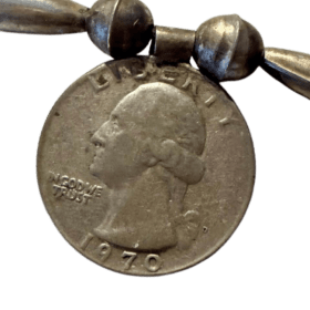 Vintage Hand-Strung U.S. Coin Pendant Necklace item