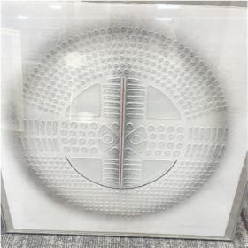 Untitled framed art with circular design item