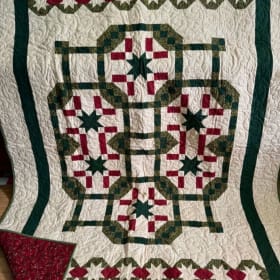 Handmade All-Flannel Christmas Quilt item