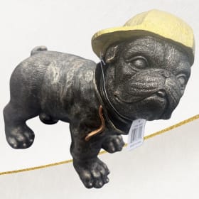 Gold and Black Bulldog Decoration item