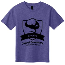 T-shirt - Bravery - Heather Purple - black decal item