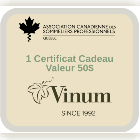 1 Certificat-Cadeau boutique Vinum item