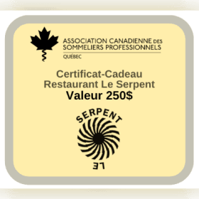 1 Certificat-Cadeau pour le restaurant Le Serpent item