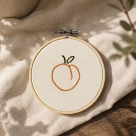Sew and Slow Down | Peachy embroidery kit item