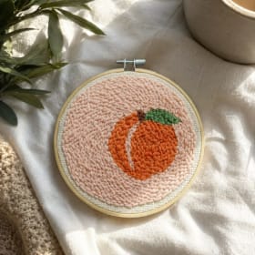 Stabby but Soothing | Peachy punch needle kit item