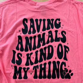 Photo of "Saving Animals" T-shirt - Size LARGE