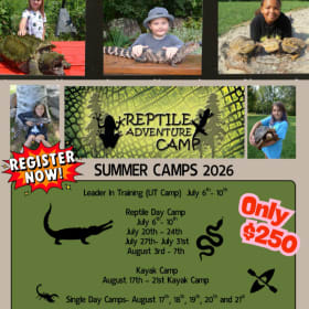 1 week of Summer Camp at Reptile Camp. VIP Package item