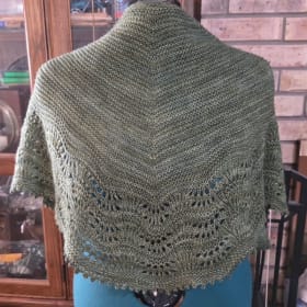 Hand Knit Merino Wool Shawl item