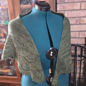 Hand Knit Merino Wool Shawl item