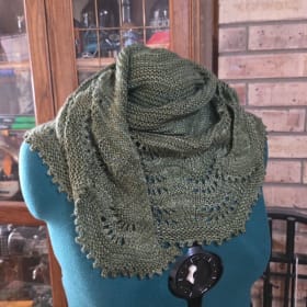 Hand Knit Merino Wool Shawl item