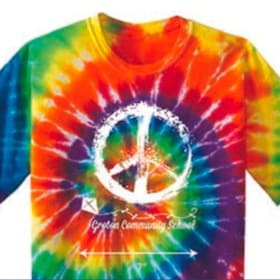 Crew-Neck Tie-Dye Peace T-Shirt item