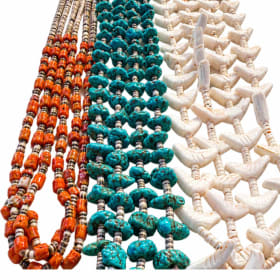 Collection of Three Traditional Multi-strand Necklaces item