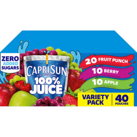 Capri Sun 100% Juice Variety Pack, 6 fl. oz. pouches, 40 pk. item
