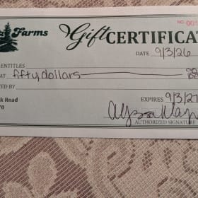 Photo of $50 Gift Certificate Mignola Farms
