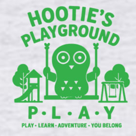 Photo of Hootie's Playground - Child T-shirt - Ice Grey & Green