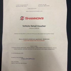 🚗 $400 Vehicle Detail Package item