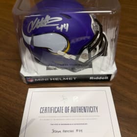 🏈 Autographed Minnesota Vikings Mini Helmet item