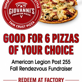 🍕 Giovanni’s Pizza – 6 Pizza Certificate item