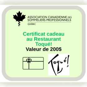 Certificat Cadeau au Restaurant Toqué! item