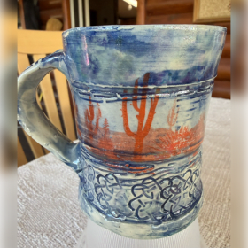 Three Pieces from Afromation Pottery - valued at $60 item