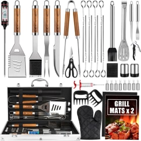 Photo of 38Pcs BBQ Tools Grilling Accessories Set with Aluminum Case