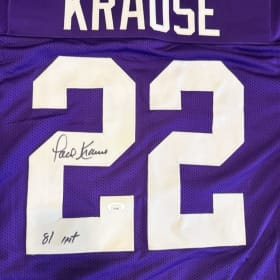 Paul Krause Autographed Jersey with Inscription item