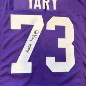 Ron Yary Autographed Jersey with HOF Inscription item