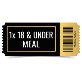 1 x18 & Under Meal item
