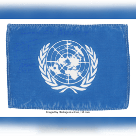 Apollo 9 Flown United Nations Flag item