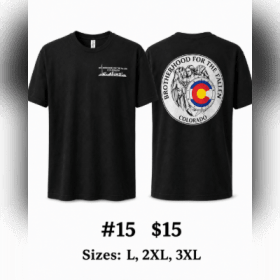 Photo of 15. Blk Lt chest Logo White Round logo back