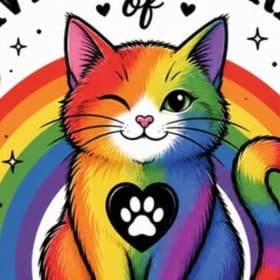 Photo of Rainbow Kitty White Unisex T-shirt