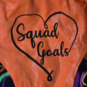 Squad goals leotard. Approx size 29 item