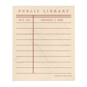 Photo of Library Return Card Blanket