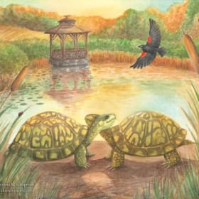 “Castor and Pollux Reunited” Original Signed Art Print item