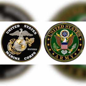 Round Metal Army Sign item