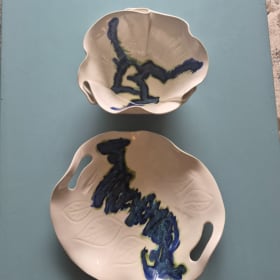 Nancy Hilborn Handcrafted Ceramic Serving Set item