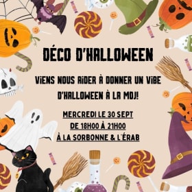 Photo : SORB-Décos d'Halloween - 30 sept @18h à 21h00 SORB