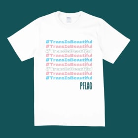 PFLAG Trans Beautiful100% combed & ring-spun cotton T-shirt item