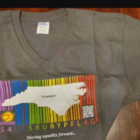 V neck T-shirt, gray 100% cotton item