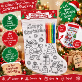 Colour In Santa Christmas Stocking item
