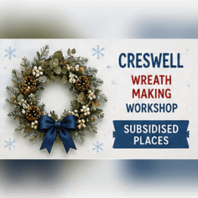 Photo of Christmas wreath making workshop - Creswell - subsidised