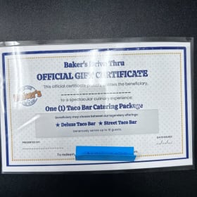 Baker's Deluxe Taco Bar tasting experience item