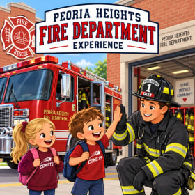 Photo of Ride to school in a fire truck