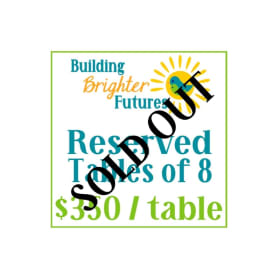 Table of 8 for Building Brighter Futures Celebration item