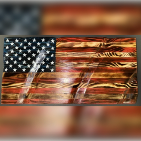 Photo of Handmade Wooden American Flag